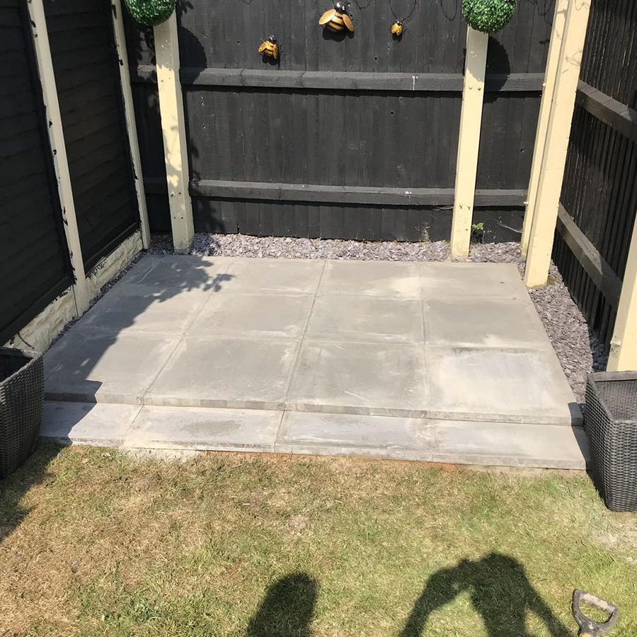 paved area for a shed